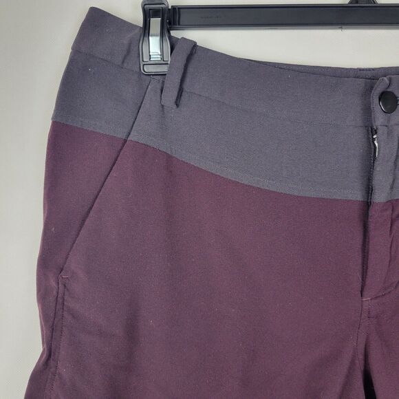 Lululemon 9" Union Shorts Mens 38 Maroon Gray Chambray Performance Chino - Picture 2 of 9